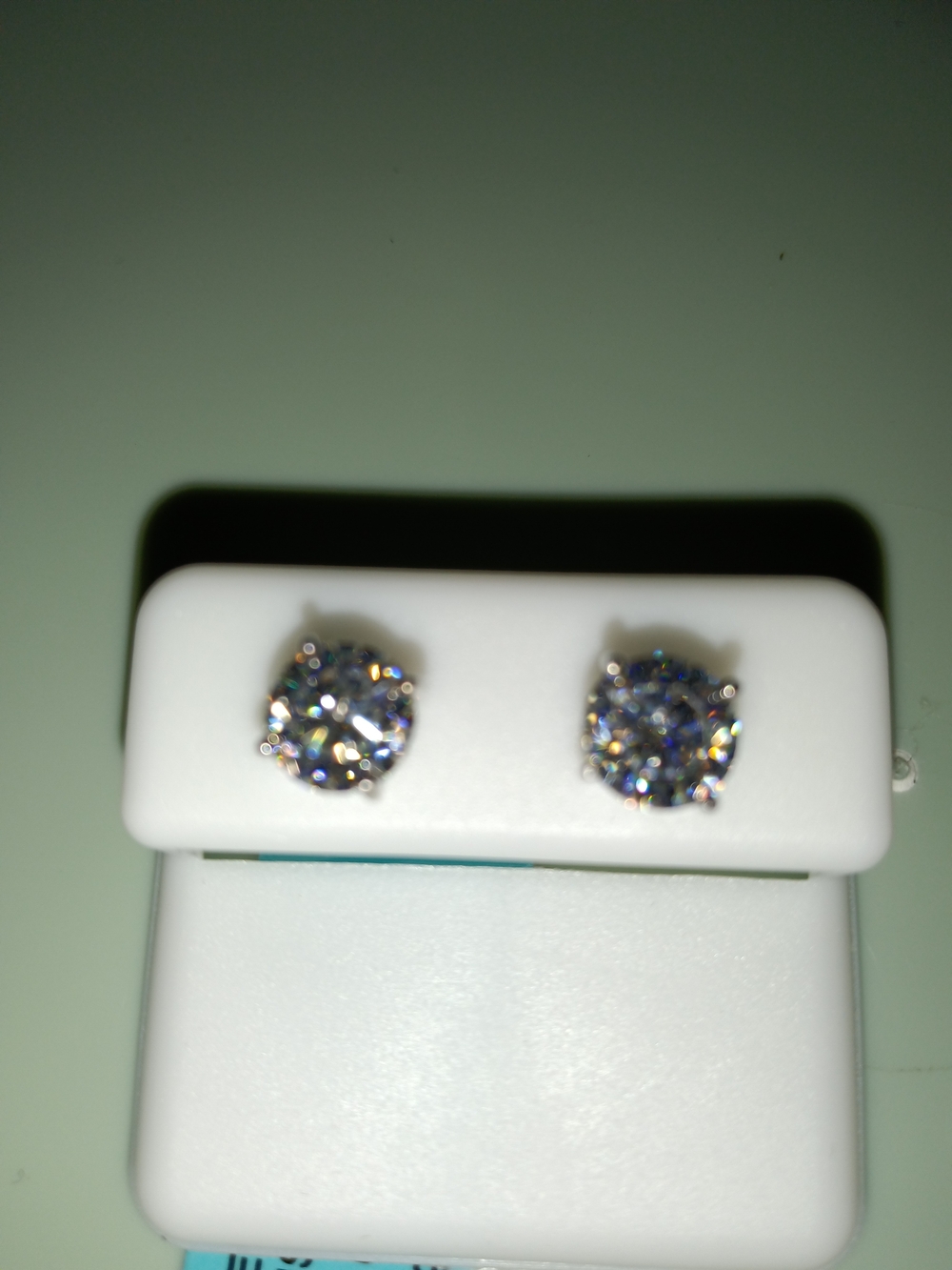 Moissanite Studs. Gorgeous Sterling Silver